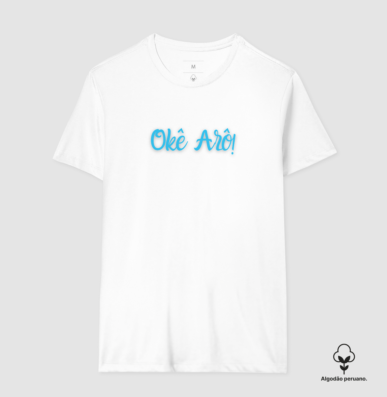 Oxóssi - Saudação Azul - Camiseta Branca