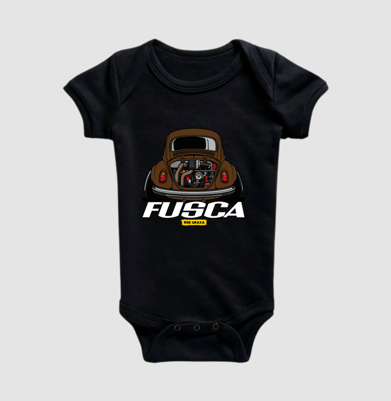 Fusca Turbo Marrom Escrita