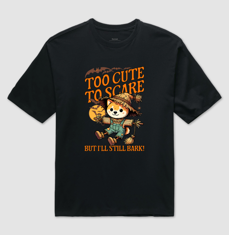 Camiseta Oversized Halloween Shiba Fofo
