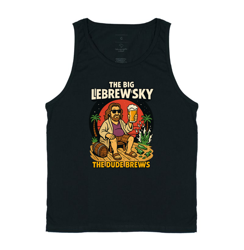 Camiseta The Big LeBrewsky The Dude Brews Pop Art Cerveja Artesanal