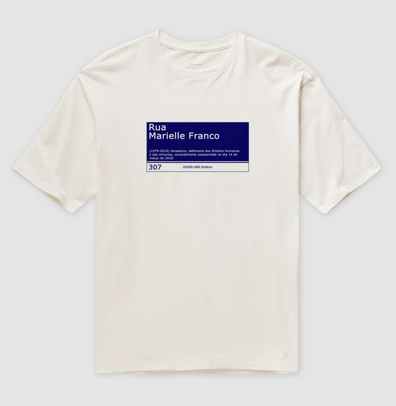 Placa Marielle - Camiseta Oversized