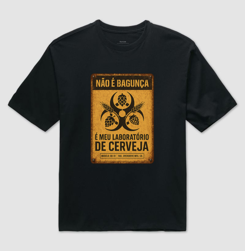 Camiseta Não é Bagunça É Meu Laboratório de Cerveja Vintage Homebrew