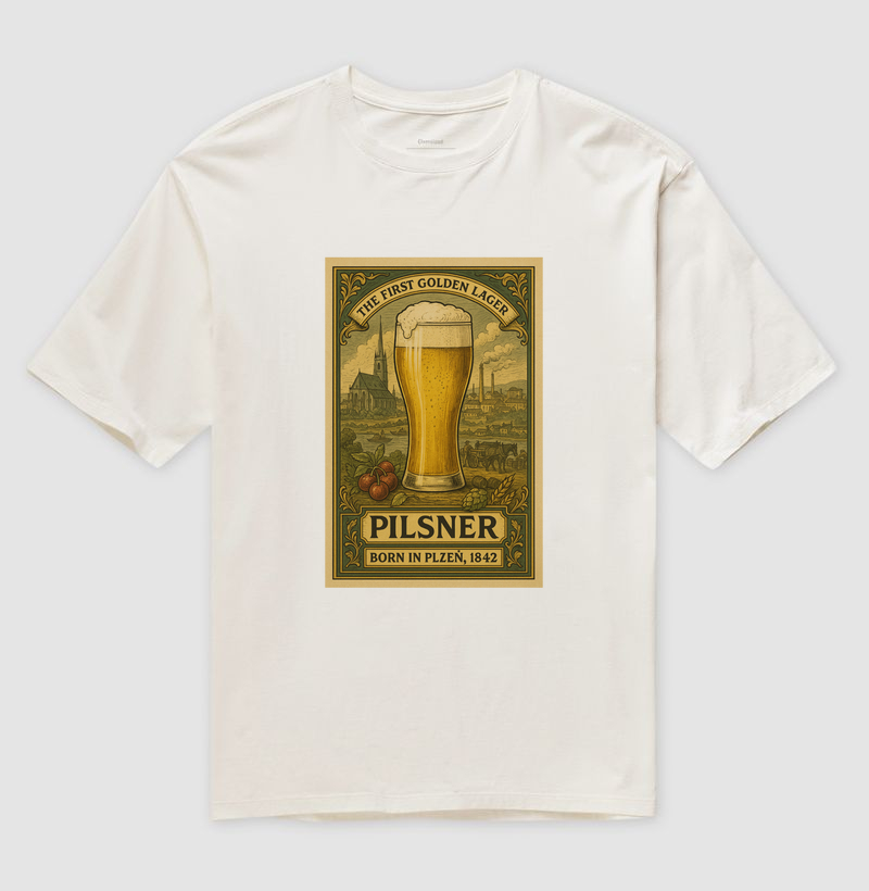 Camiseta Pilsner Vintage – The First Golden Lager Plzeň 1842