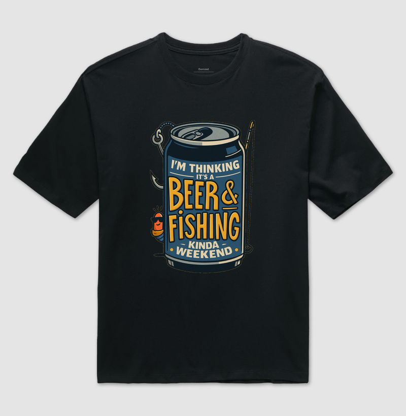 Camiseta Beer & Fishing – Fim de Semana Perfeito