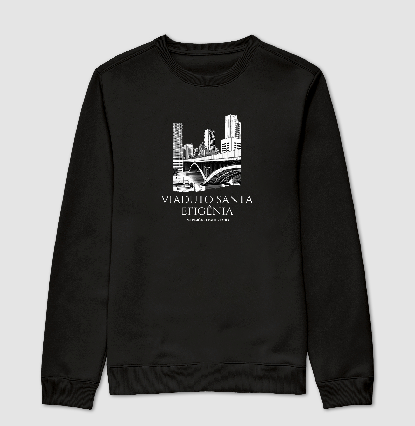 Viaduto Santa Efigênia - Patrimônio Paulistano - Suéter Moletom