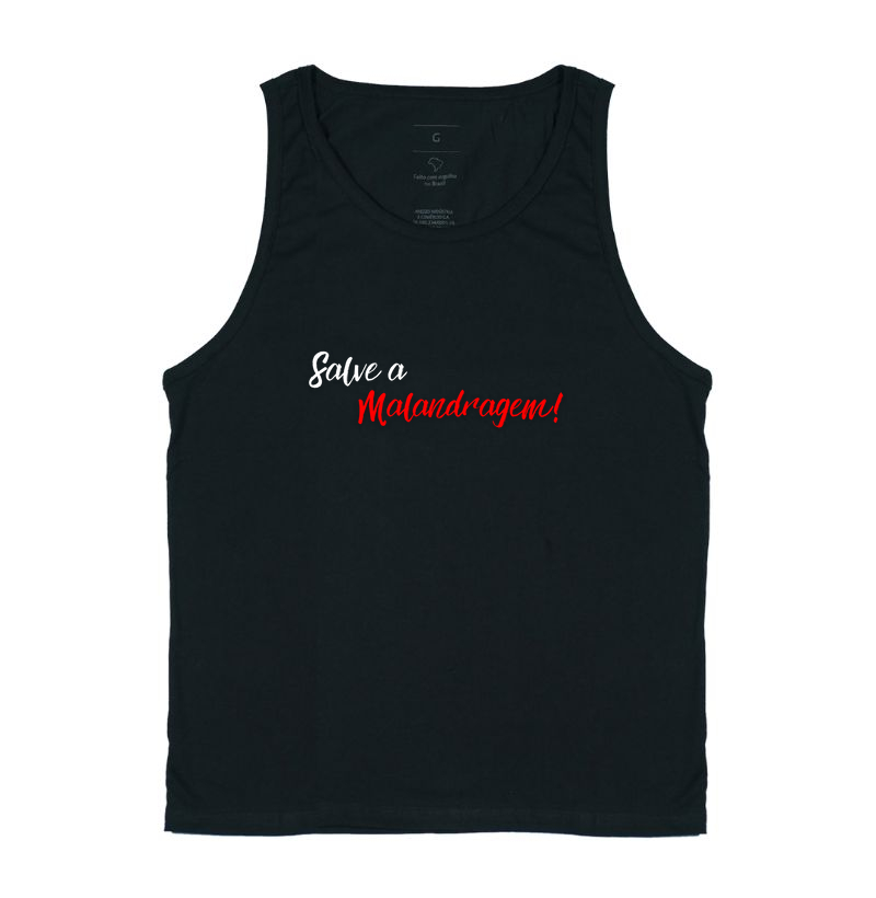 Malandro Regata - Saudação - Camiseta Preta