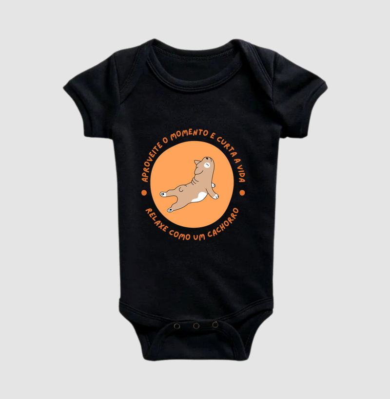 Body Infantil Relaxe Como um Cachorro