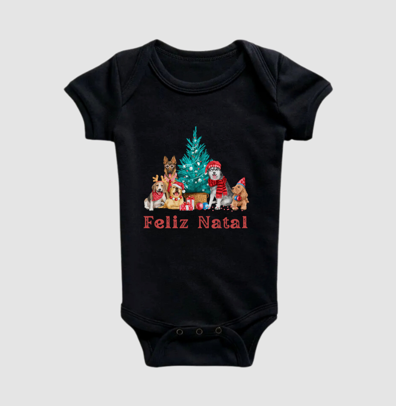 Body Infantil Natal Cachorros