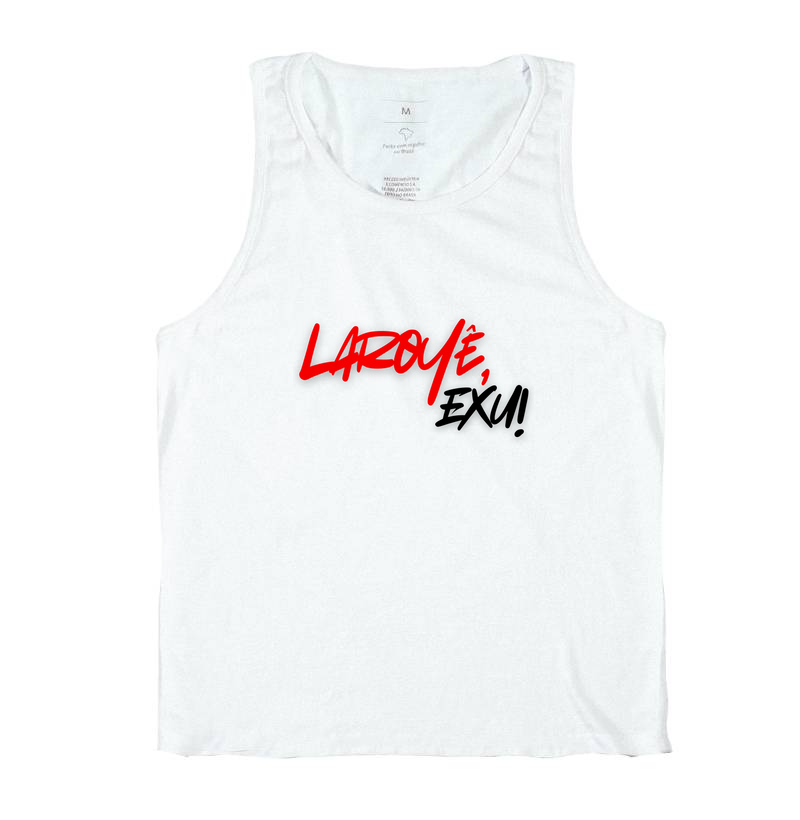 Exu - Saudação - Camiseta Regata Branca