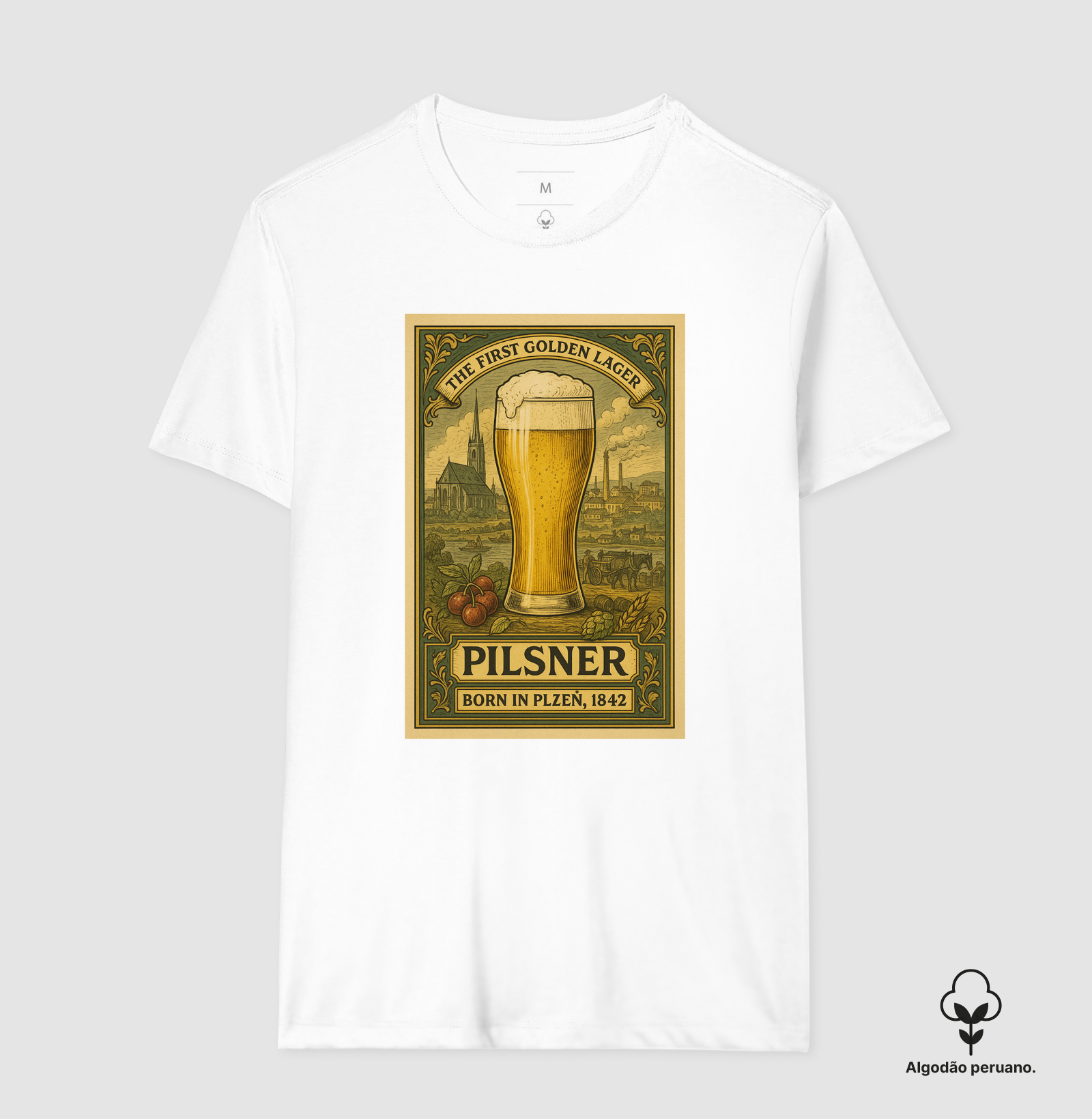 Camiseta Pilsner Vintage – The First Golden Lager Plzeň 1842