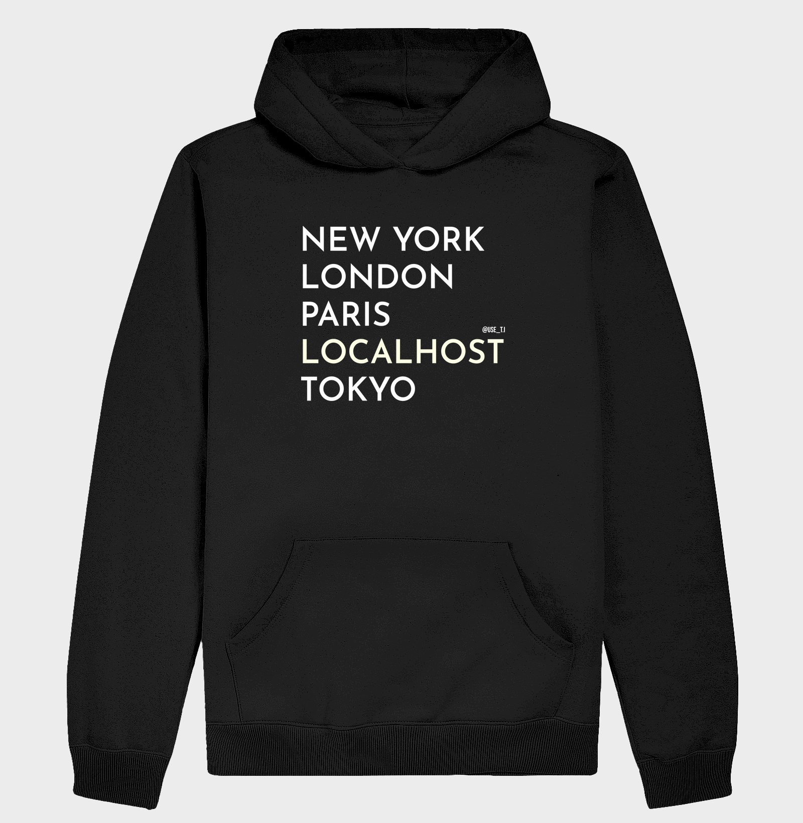 New York, London, Paris, Localhost, Tokyo