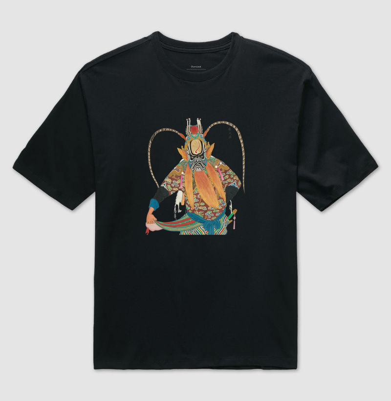 Motianzai na Montanha Baicao -Ópera de Pequim (1900) - Camiseta Oversized