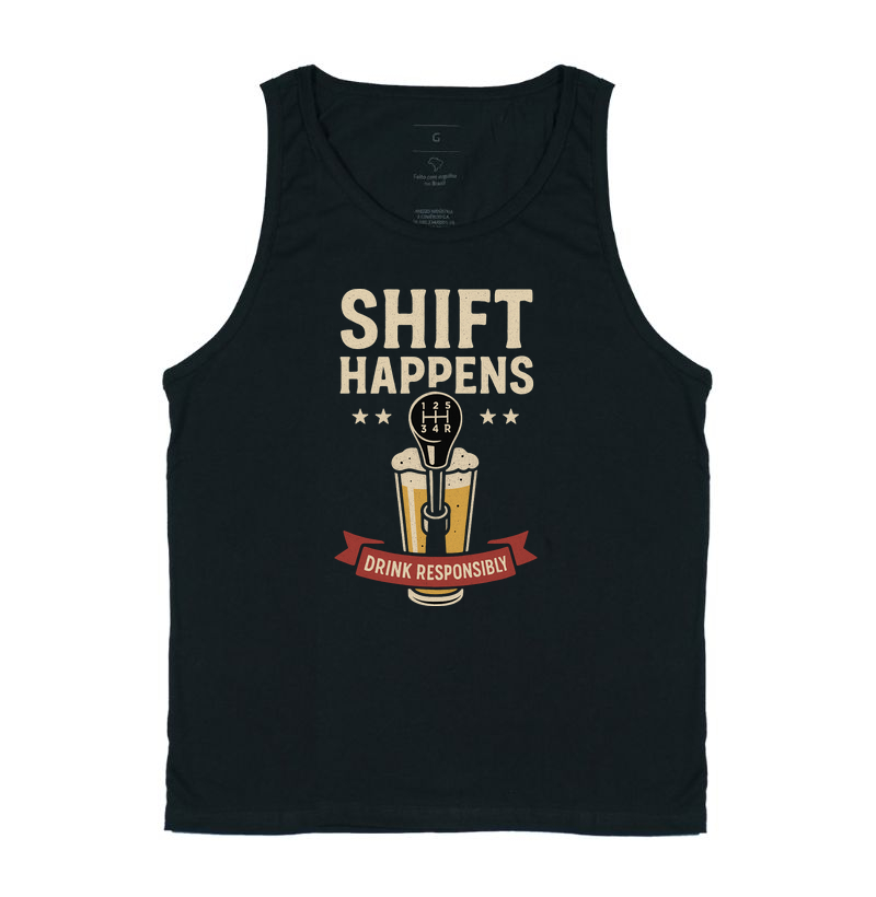 Camiseta Shift Happens – Cerveja Artesanal e Estilo Automotivo