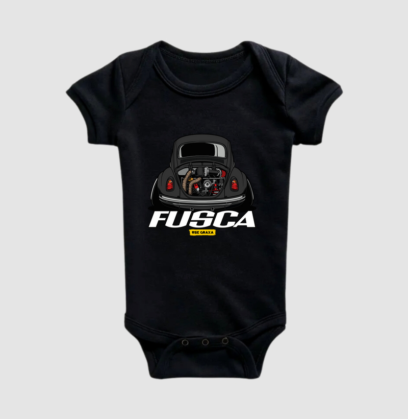 Fusca Turbo Preto Escrita