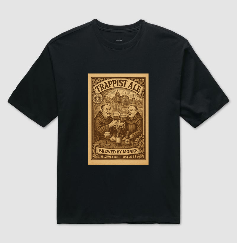 Camiseta Trappist Ale – Brewed by Monks | Estilo Vintage, Bélgica e Cerveja Artesanal