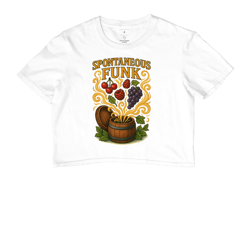 Camiseta Spontaneous Funk Barril Frutas Fermentação Cerveja Artesanal