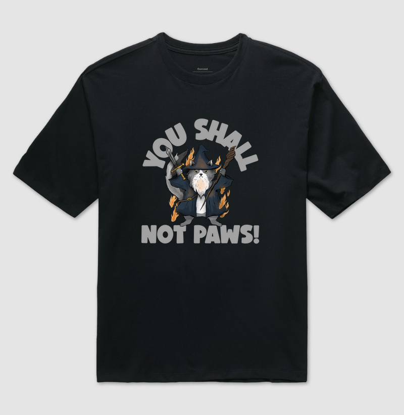 Camiseta Oversized Gato Engraçada Filme
