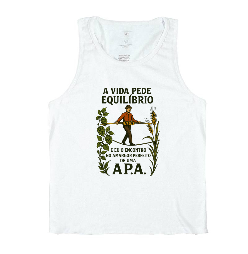 Camiseta APA Equilíbrio Cerveja Artesanal Estampa Criativa