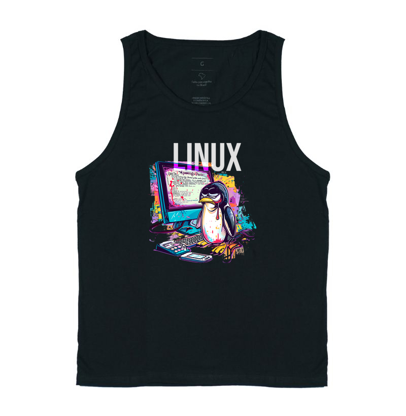 Camiseta Regata "Linux Reimagined" II - Logo - T.I