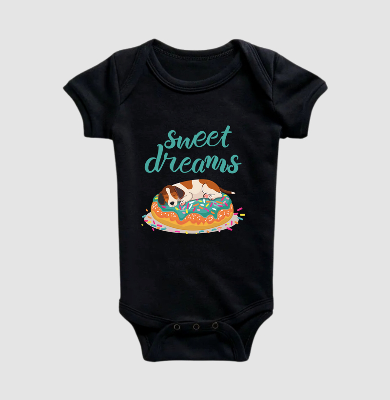 Body Infantil Divertido Vira-Lata Sweet Dreams