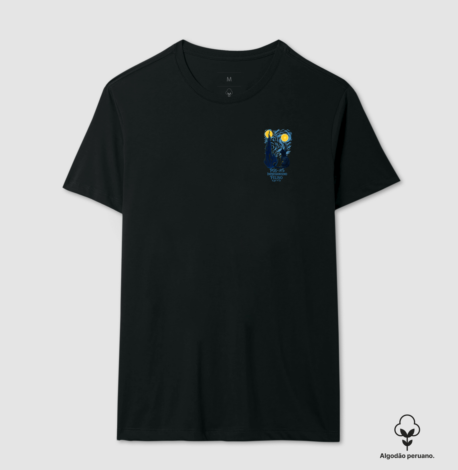 Camiseta Pós-Impressionismo Felino