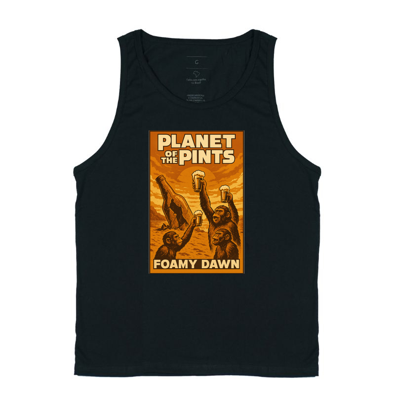 Camiseta Planet of the Pints – Foamy Dawn Retrô