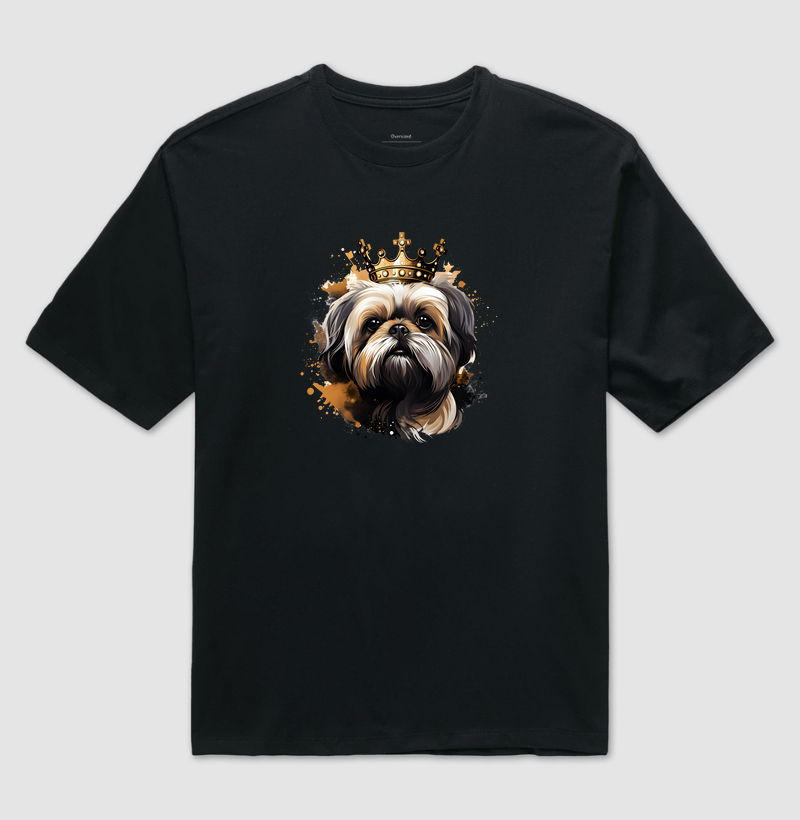 Camiseta Oversized Rei Shih-tzu
