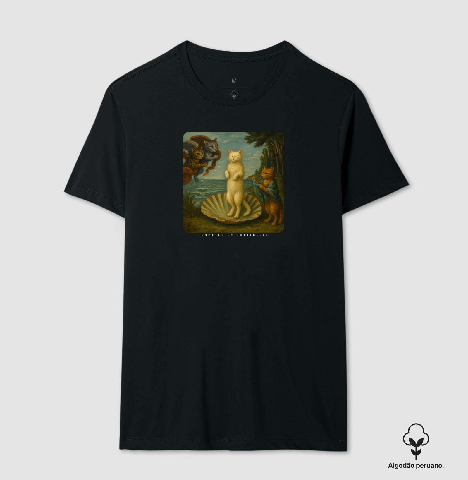 Camiseta O Nascimento da gatinha Vênus