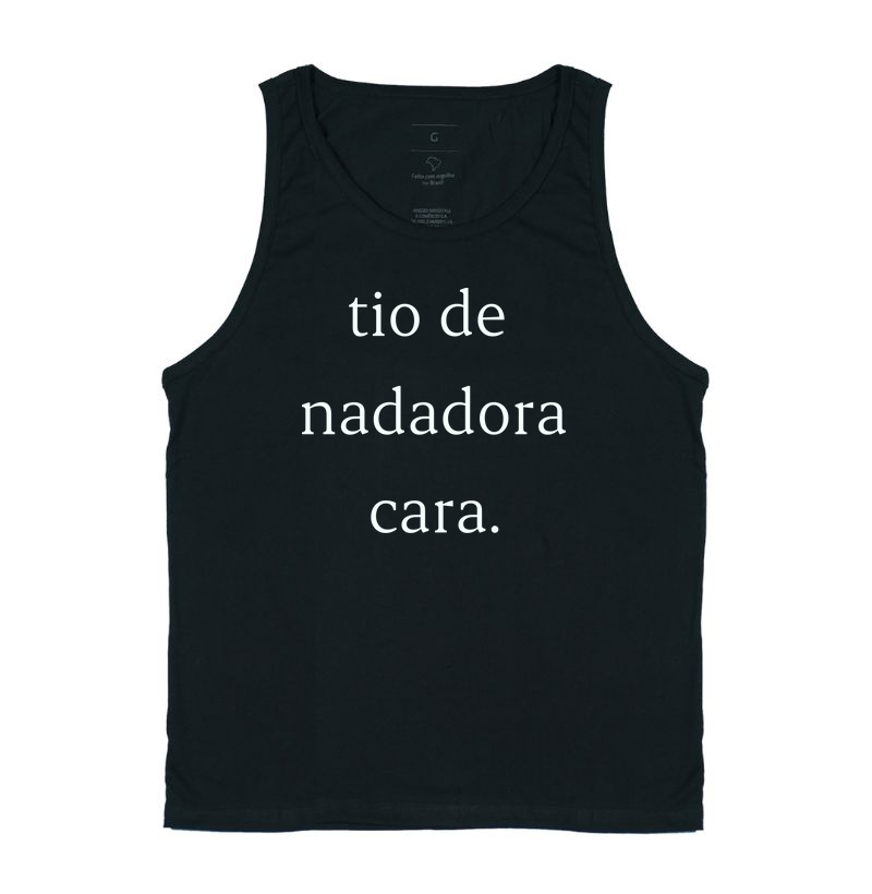 Tio de nadadora cara
