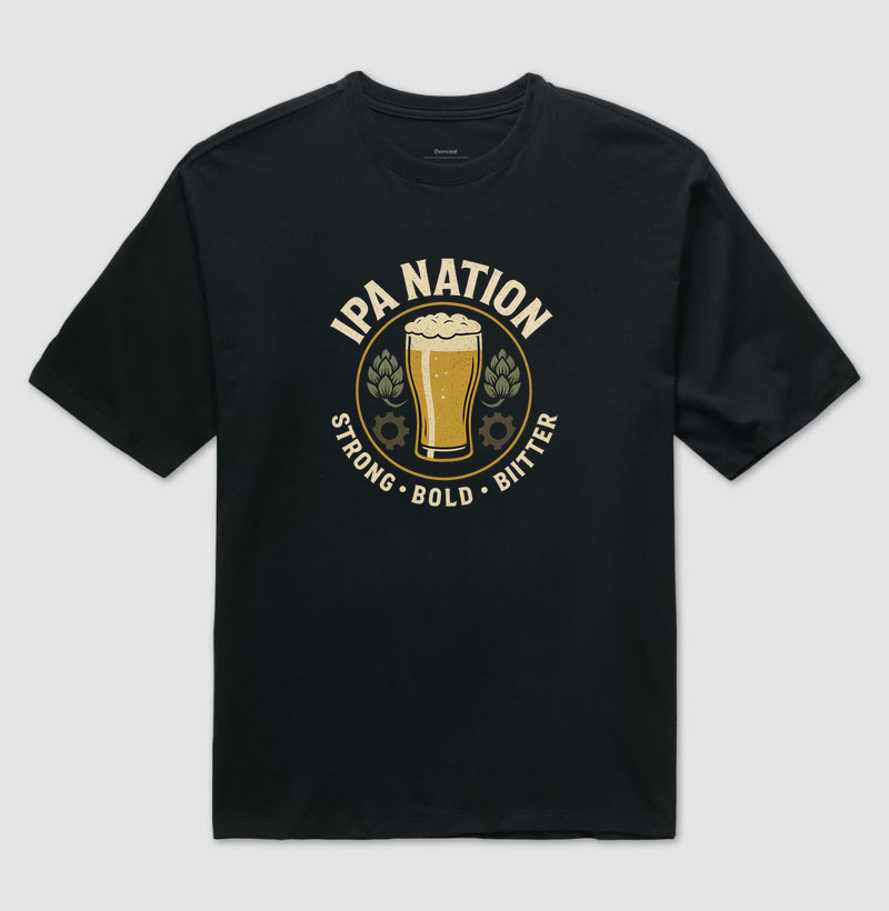Camiseta IPA Nation Strong Bold Bitter Cerveja Artesanal Lúpulo