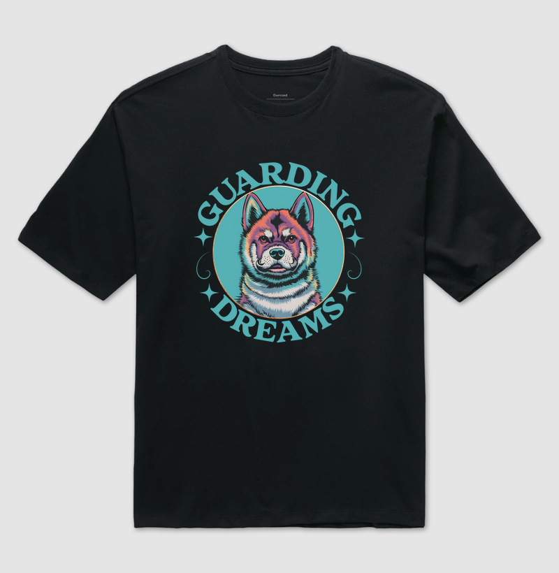 Camiseta Oversized Akita Surreal
