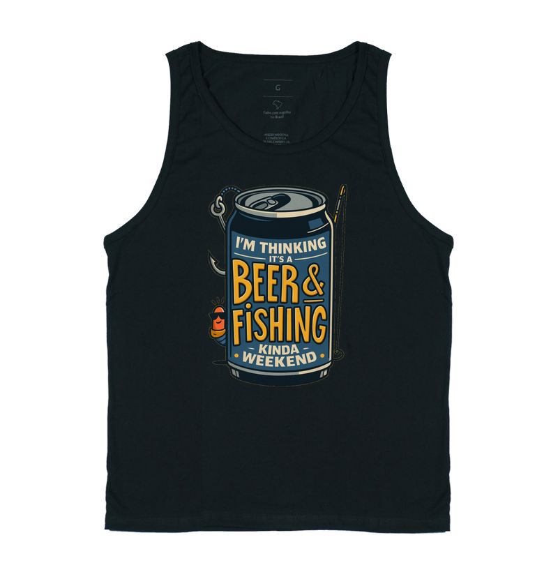 Camiseta Beer & Fishing – Fim de Semana Perfeito
