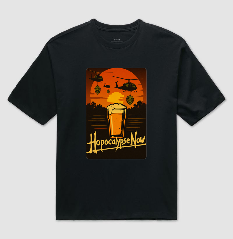Camiseta Hopocalypse Now – Helicópteros, Lúpulo e Chope