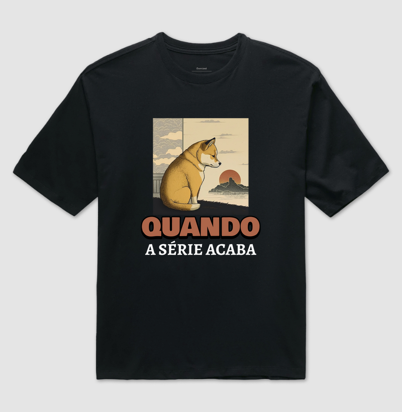 Camiseta Oversized Shiba Quando a Serie Acaba