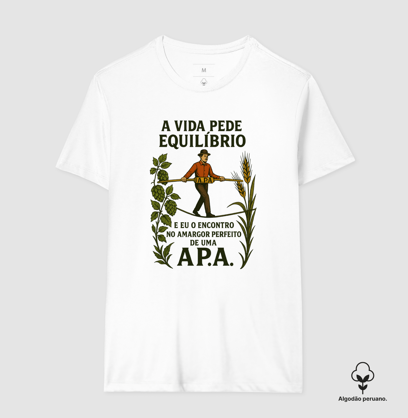 Camiseta APA Equilíbrio Cerveja Artesanal Estampa Criativa