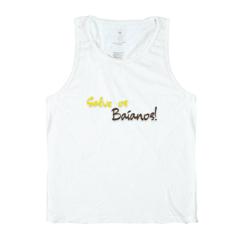 Baiano - Saudação 1 - Camiseta Regata Branca
