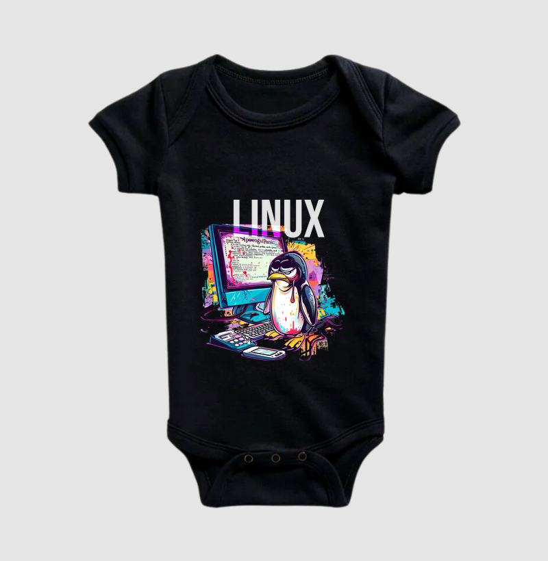 Body Infantil "Linux Reimagined" II - Logo - T.I