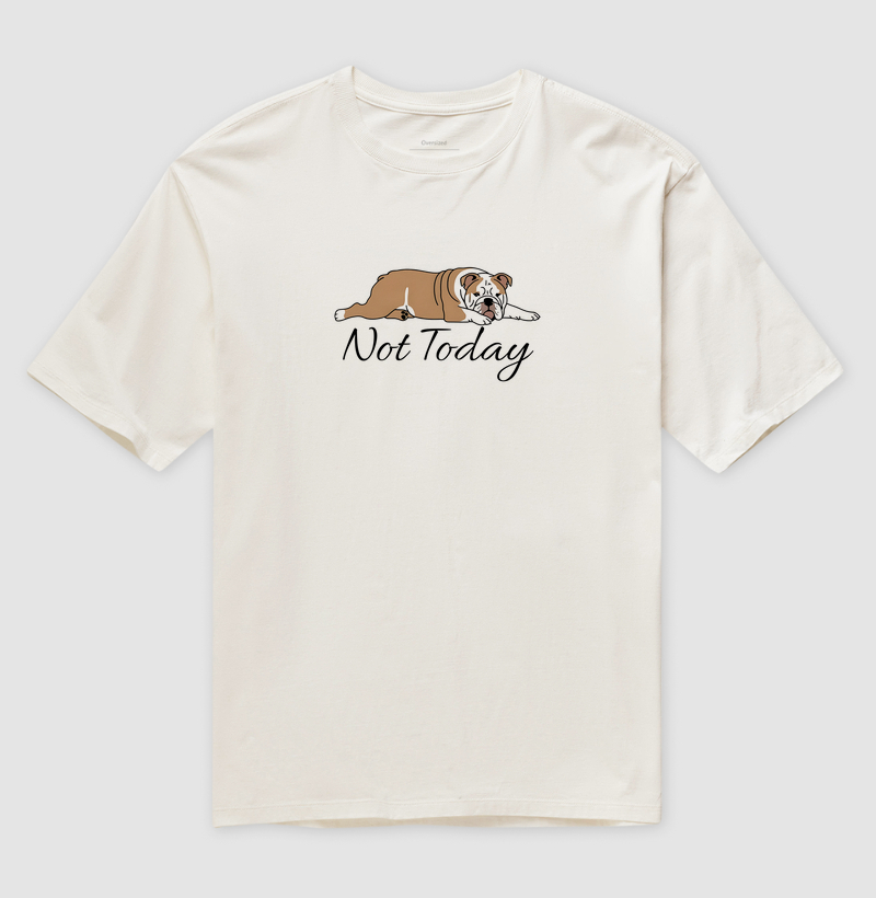 Camiseta Oversized Bulldog Inglês Preguiçoso