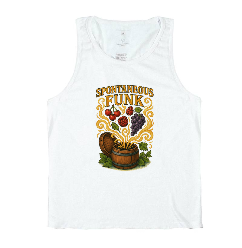 Camiseta Spontaneous Funk Barril Frutas Fermentação Cerveja Artesanal