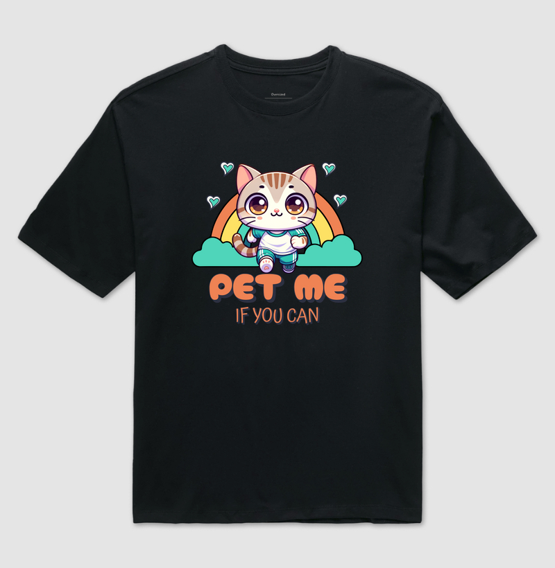 Camiseta Oversized Gato Raça Bengal