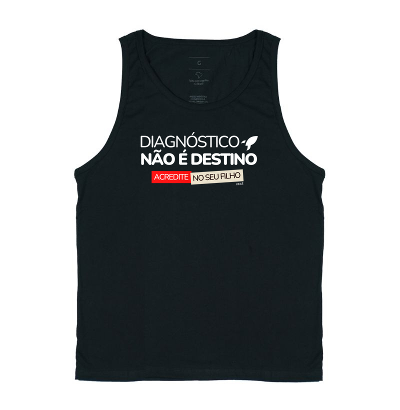Camiseta adulto - Diagnóstico não é destino - Acredite no seu filho