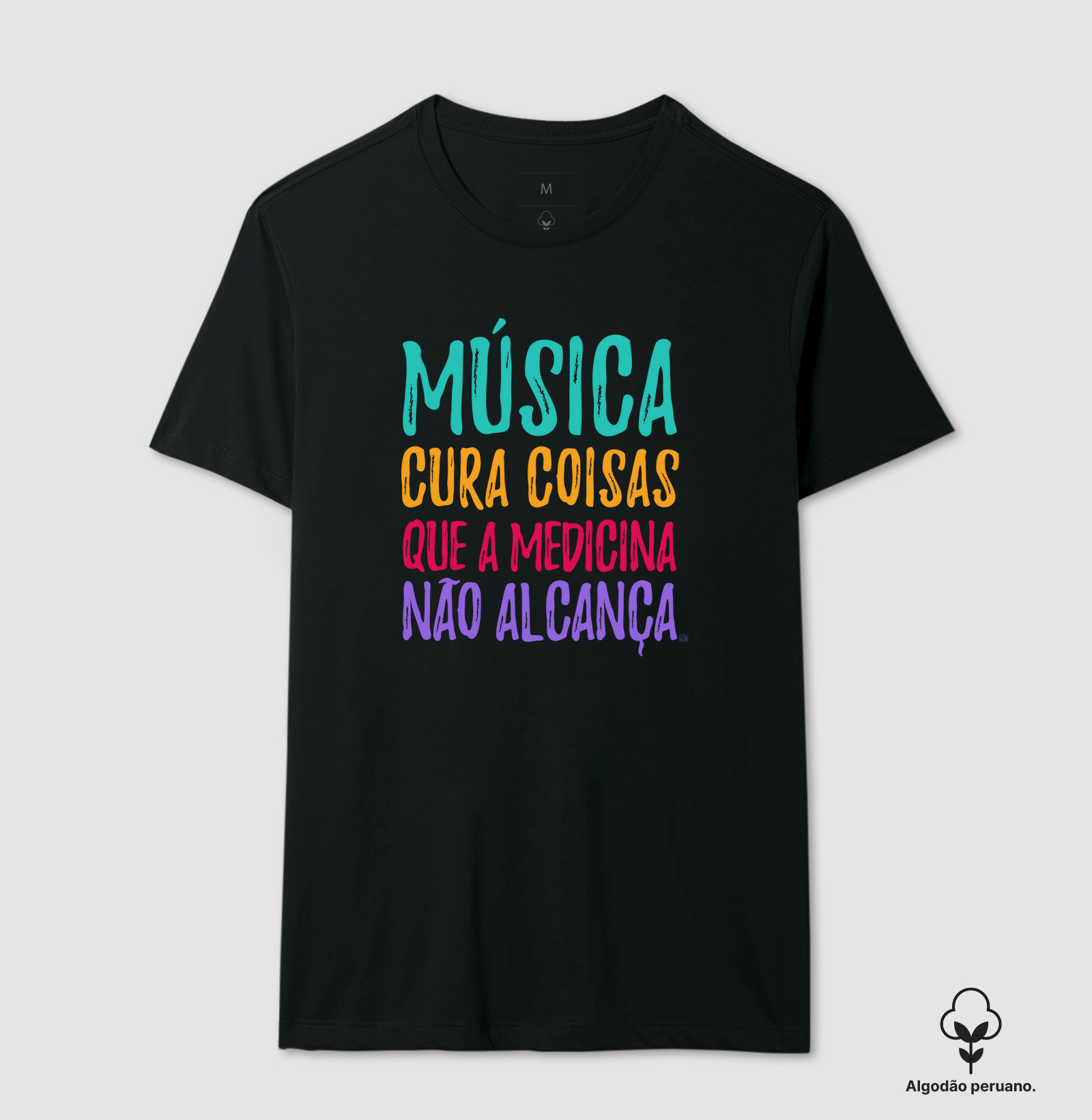 Camiseta Premium Algodão Peruano Orgânico | Música Cura