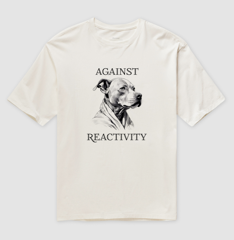 Camiseta Oversized Pitbull Contra a Reatividade