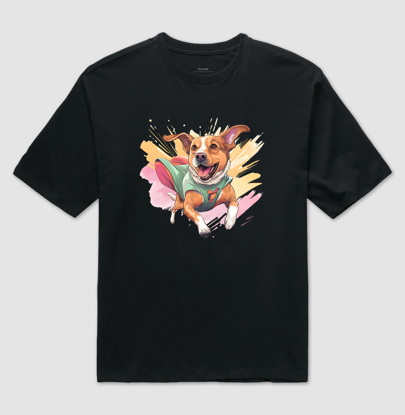 Camiseta Oversized Vira-Lata Super-Herói