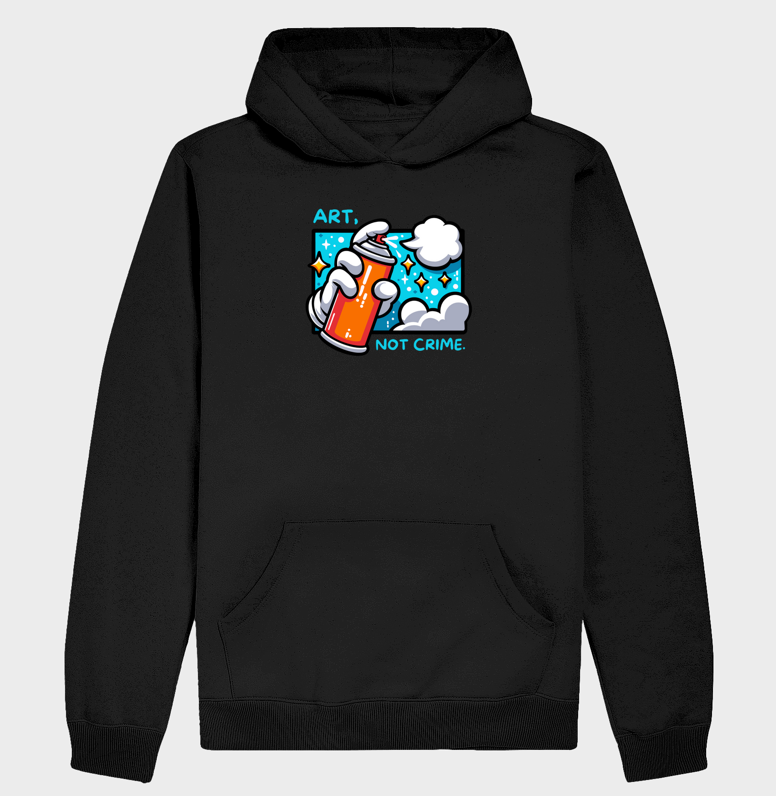 Hoodie Moletom Art, Not Crime