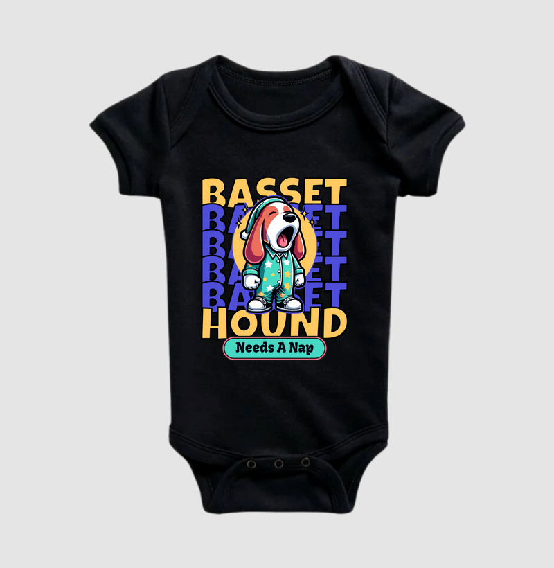 Body Infantil Basset Hound Needs a Nap