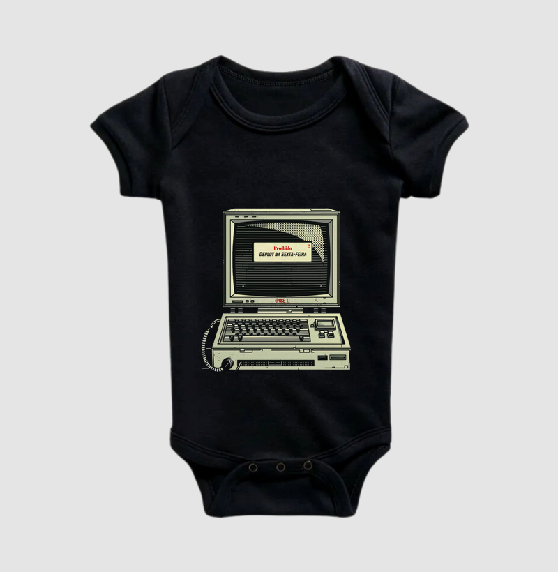 Camiseta Proibido deploy na sexta-feira T.I