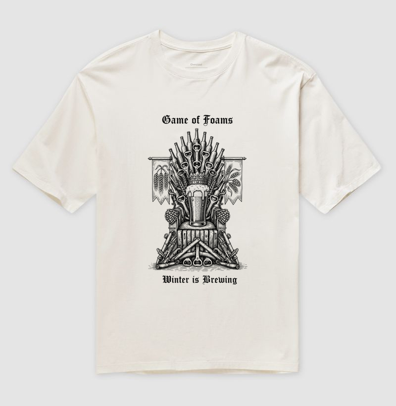 Camiseta Game of Foams Winter is Brewing Trono Cerveja Artesanal