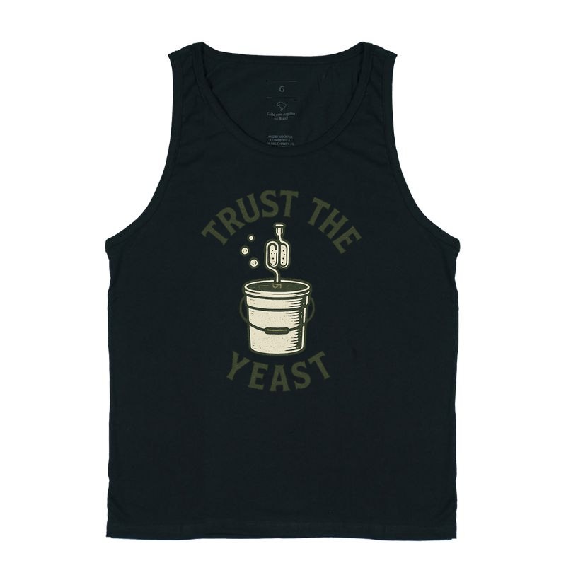 Camiseta Trust the Yeast – Fermentação e Cultura Homebrew