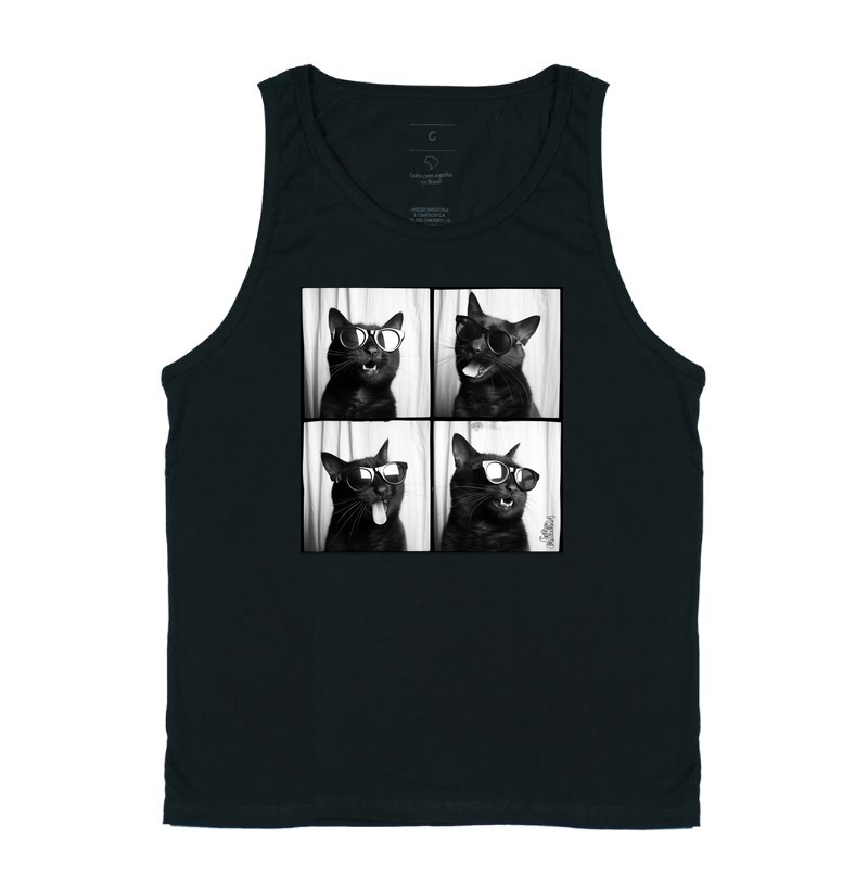 Gato Preto de Óculos Photobooth